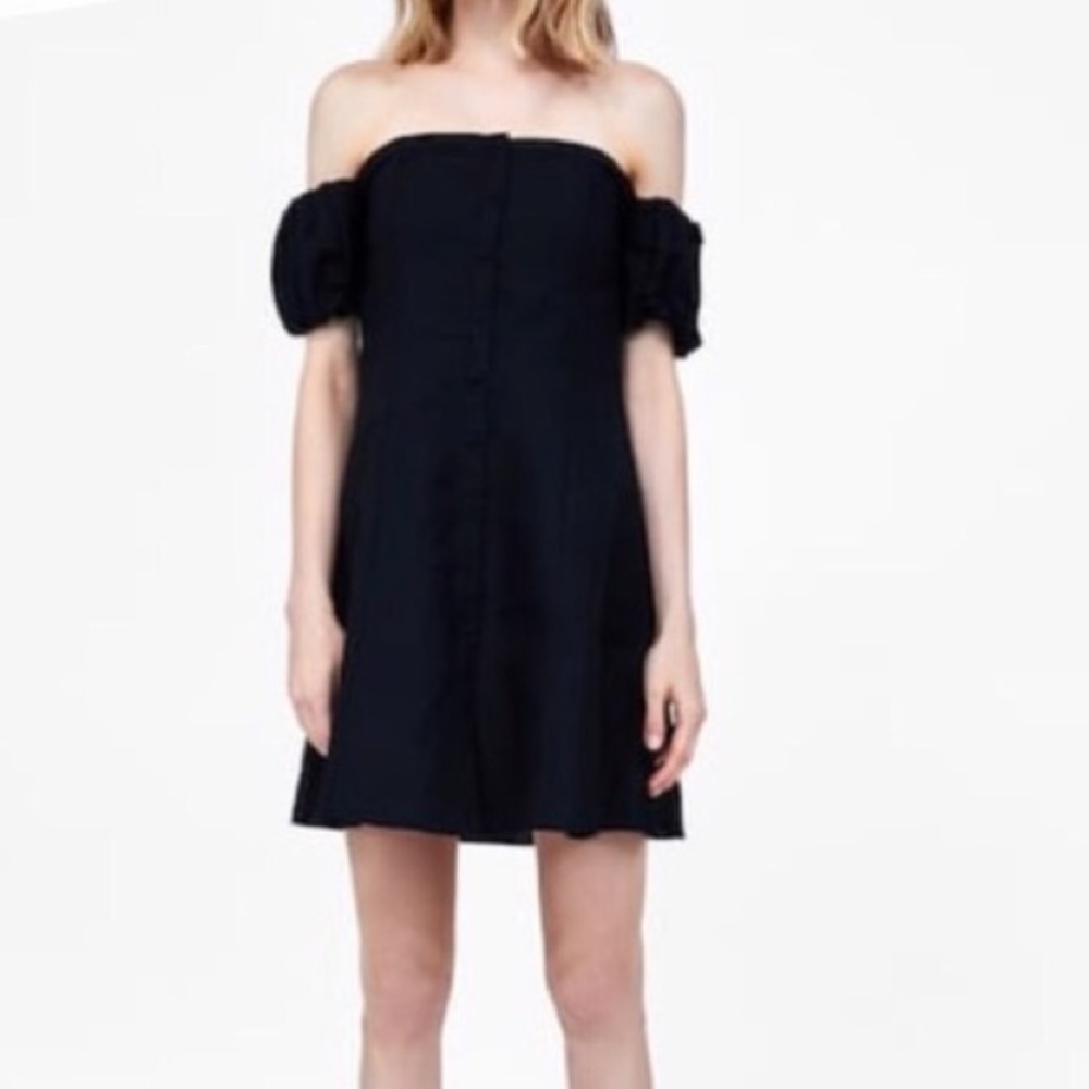 Zara Lilen Viscose Off-Shoulder Dress